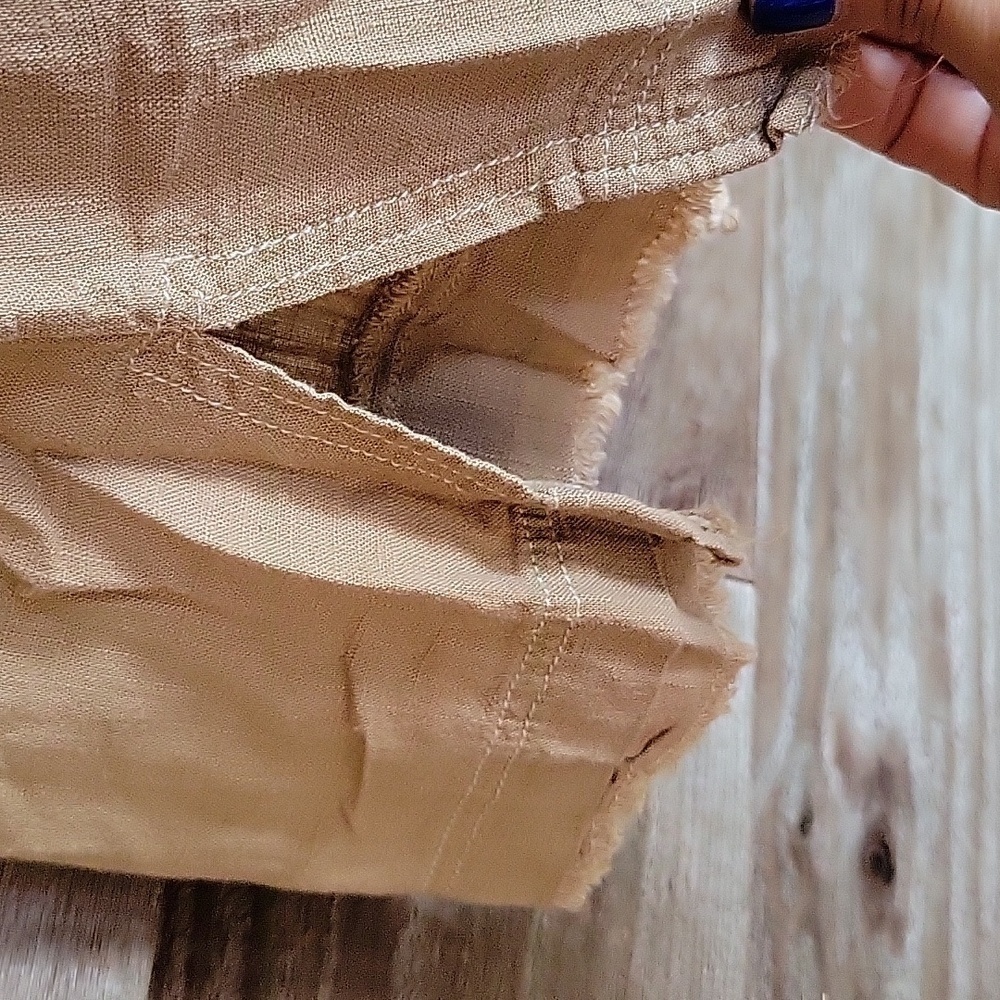 Umgee Size Small Latte Collared Button Up Tiered … - image 4